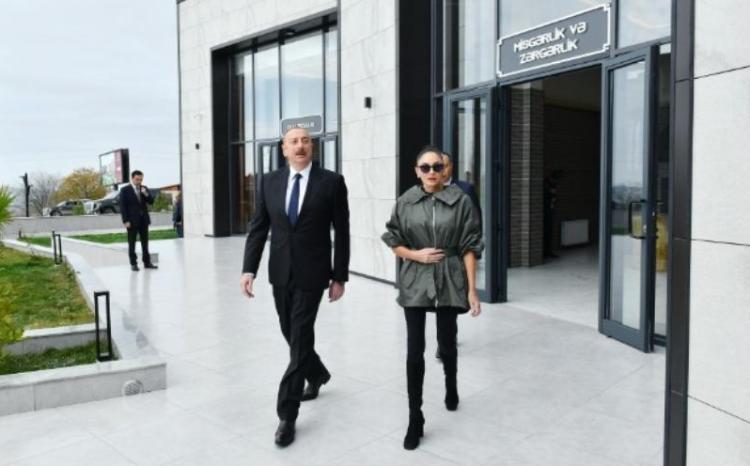 Prezidentlə xanımı İsmayıllıda açılışa qatıldı 