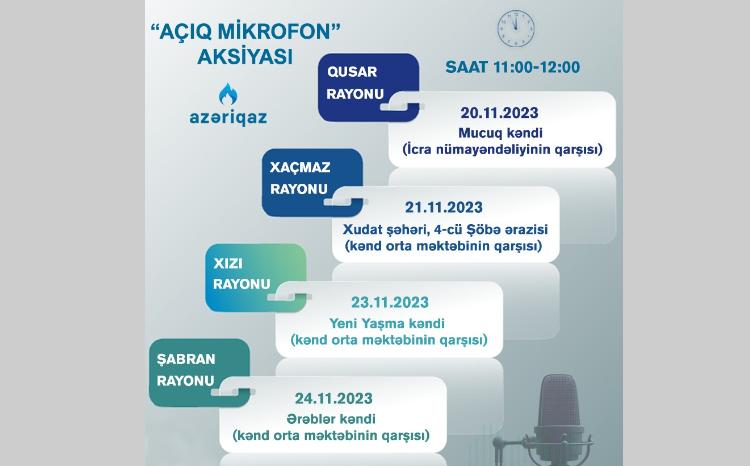 "Azəriqaz" İB-nin "Açıq mikrofon" aksiyası davam edir 