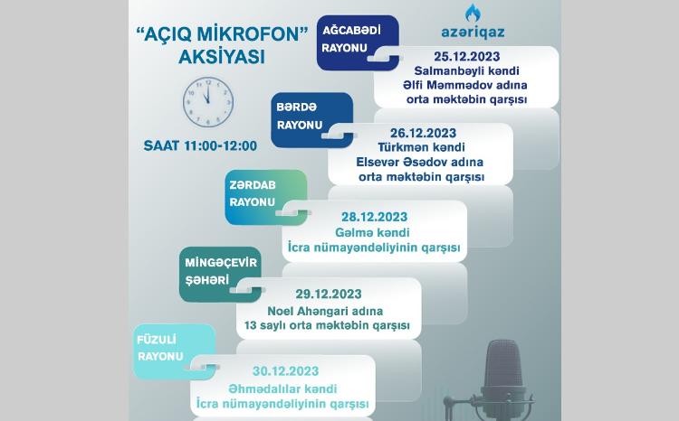"Azəriqaz" İB-nin "Açıq mikrofon" aksiyası davam edir 