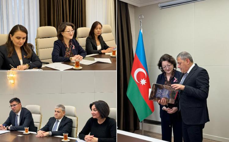 TMİF prezidenti Aktotı Raimkulova Şuşada xüsusi nümayəndə ilə görüşüb 
