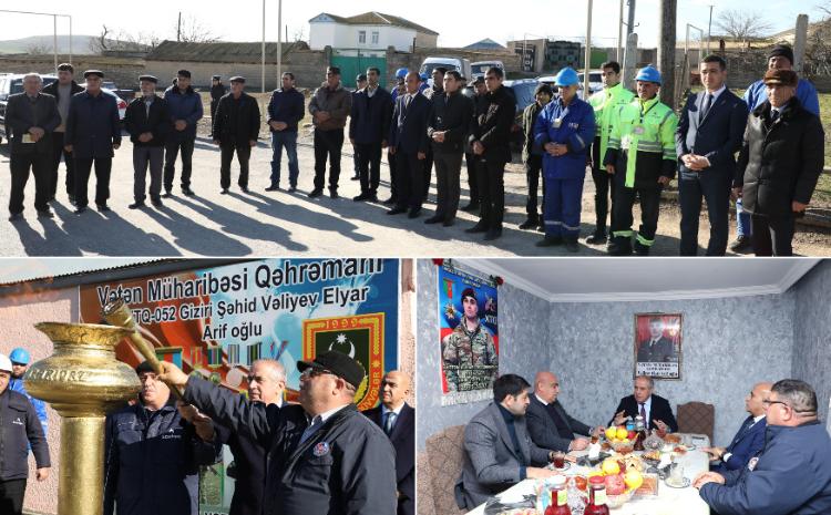 Qobustan rayonunun Sədəfli kəndinin qazlaşdırılması başa çatıb 