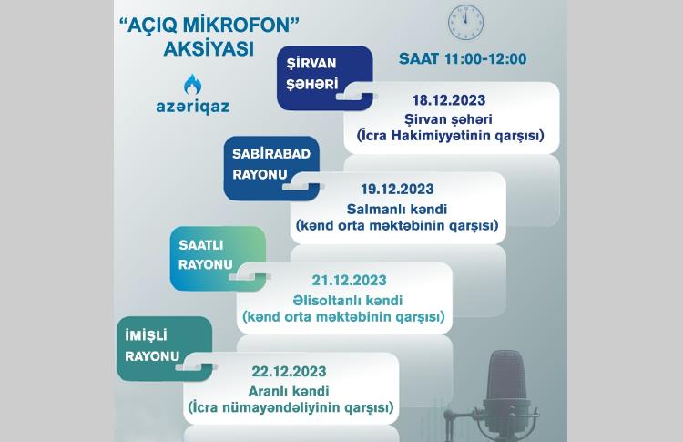 "Azəriqaz" İB-nin "Açıq mikrofon" aksiyası davam edir 