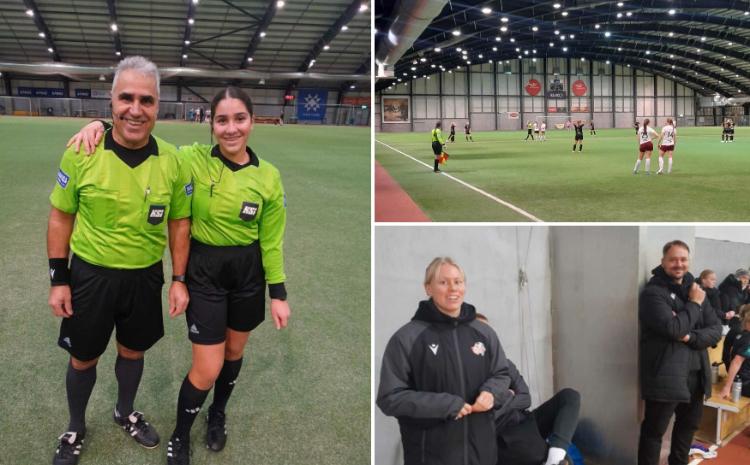 İslandiyadakı diaspor təşkilatının rəhbəri futbol turnirində qızı ilə birlikdə hakimlik edib 