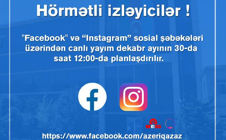 "Azəriqaz" İB rəhbərliyinin növbəti canlı yayımı planlaşdırılır 
