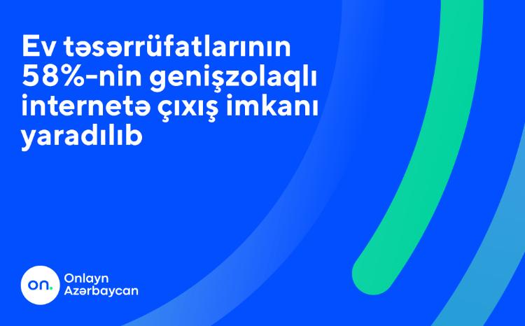Ölkədə mövcud ev təsərrüfatlarının 58%-nin genişzolaqlı internetə çıxış imkanı yaradılıb 