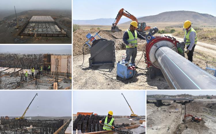 Füzuli şəhərində yeni içməli su infrastrukturu yaradılır - VİDEO