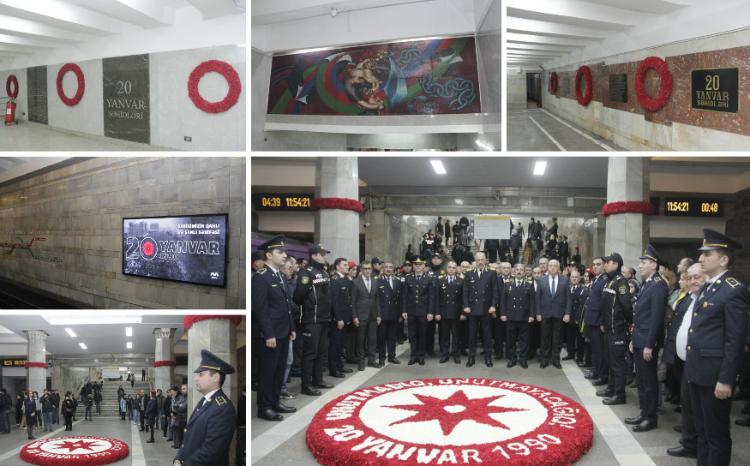 Bakı metropolitenində şəhidlərin əziz xatirəsi anılıb 