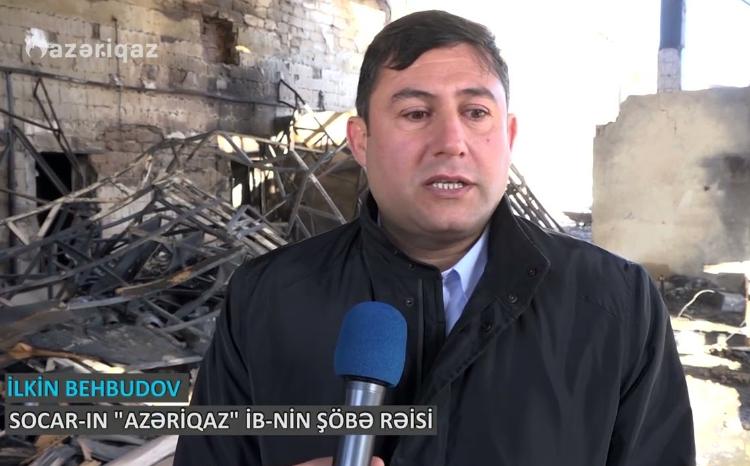 Binəqədidə mebel sexindəki partlayışla bağlı SOCAR-ın "Azəriqaz" İB-nin şöbə rəisindən açıqlama - VİDEO