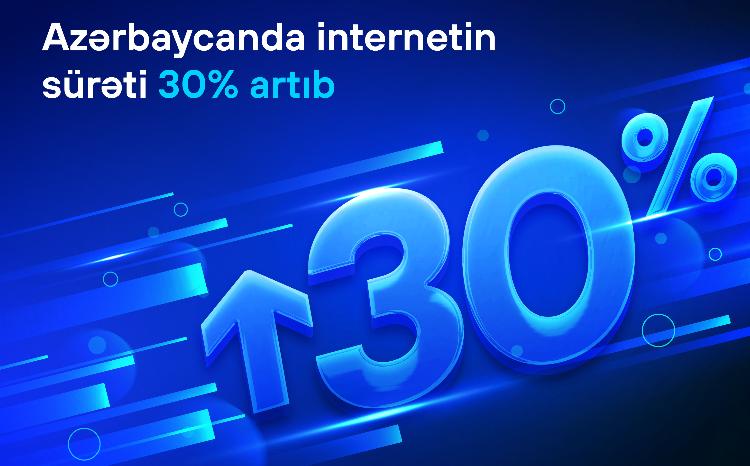 Azərbaycanda internetin sürəti 30% artıb 