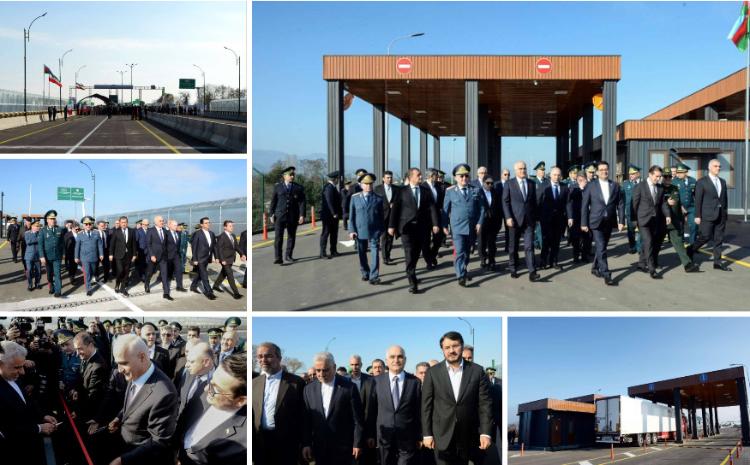 Azərbaycan-İran dövlət sərhədində avtomobil körpüsünün və modul tipli buraxılış məntəqəsinin açılışı olub 