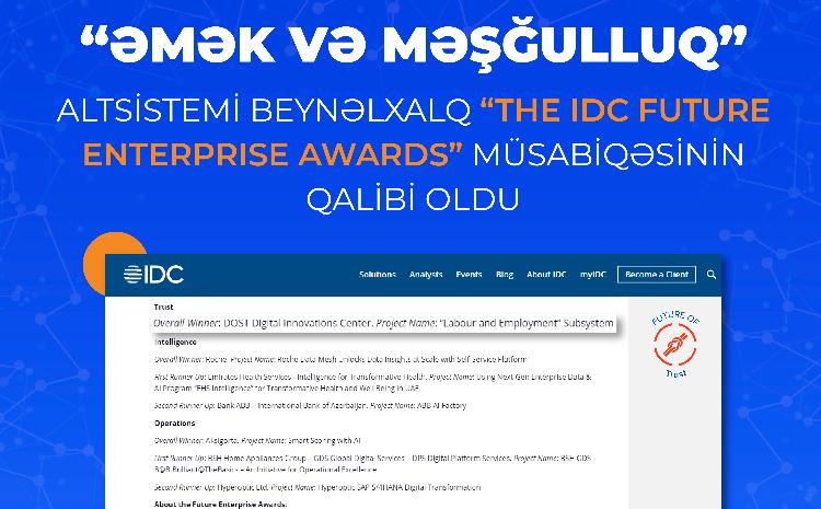 "Əmək və Məşğulluq" altsistemi daha bir beynəlxalq müsabiqədə qalib oldu 