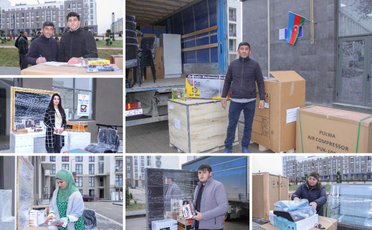 Füzuliyə köçürülən daha bir qrup şəxsə avadanlıqlar təqim edilib 