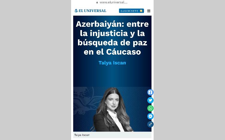 Meksika mətbuatında AŞPA-nın ölkəmizə qarşı ikili standartlarından bəhs edilib 