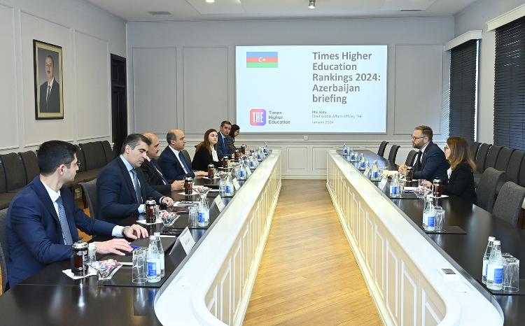 "Times Higher Education" Beynəlxalq Reytinq Agentliyinin nümayəndələri ilə görüş keçirilib 