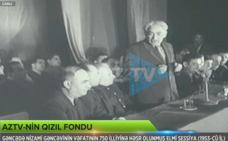 1953-cü ildə Gəncədə keçirilmiş elmi sessiya - AzTV-nin "Qızıl Fond"u - VİDEO