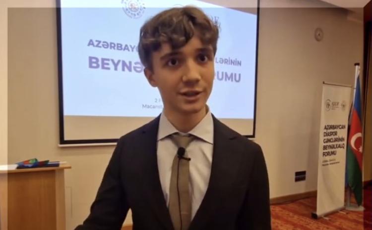 Elmar Hüseynovun oğlu: "Gücümüzü birləşdirsək, çox şeylərə nail ola bilərik" - VİDEO