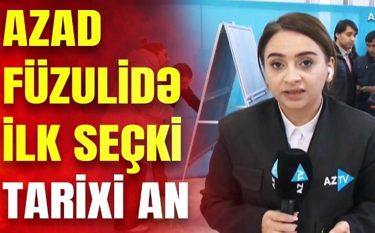 Füzulidə 30 il sonra ilk sesvermə: Sakinlər səhər tezdən məntəqə qarşısına gəliblər - VİDEO