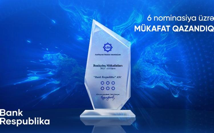 Bank Respublika 6 nominasiya üzrə mükafat qazandı 