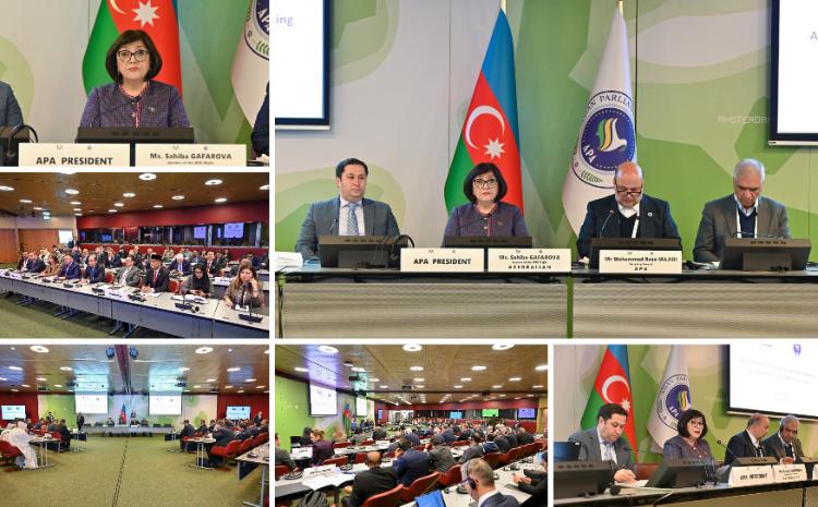 Sahibə Qafarovanın sədrliyi ilə Asiya Parlament Assambleyasının (APA) Koordinasiya iclası keçirilib 