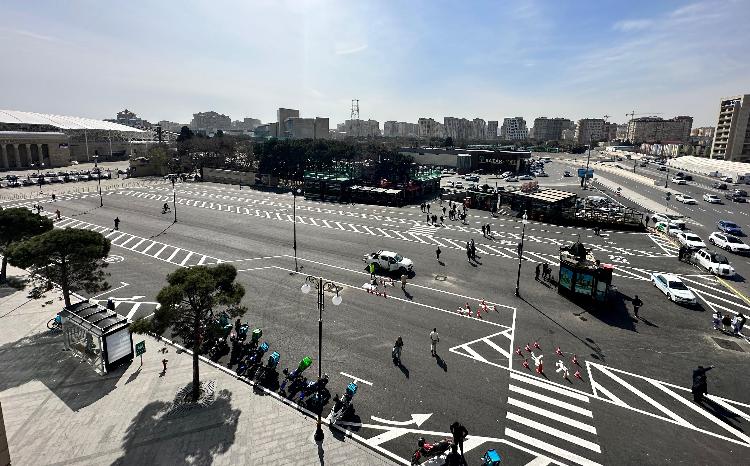 "Gənclik" metrostansiyasının yanında yeni nəqliyyat mübadilə mərkəzi yaradılıb 