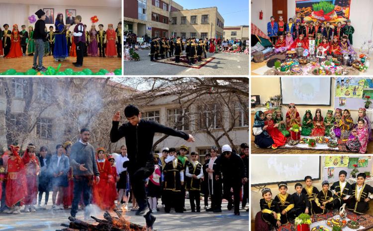 Təhsil müəssisələrində bayram şənlikləri keçirilib 