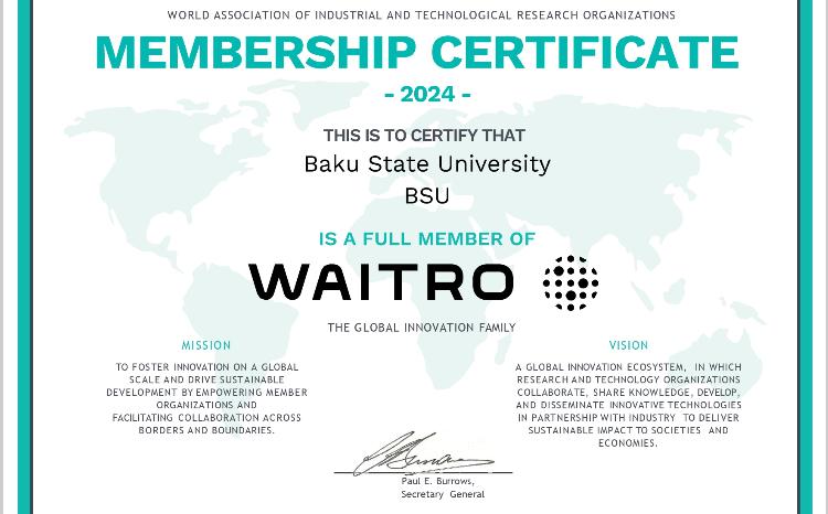 БГУ избран членом Всемирной ассоциации промышленных и технологических исследовательских организаций 