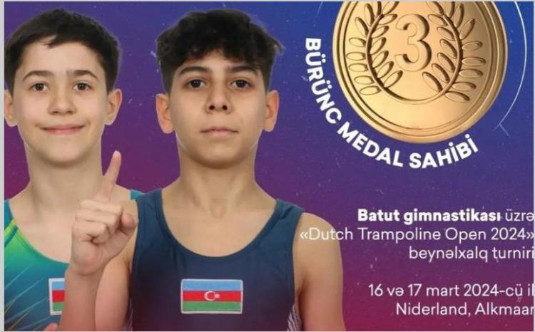 Azərbaycanın iki gimnastı Niderlandda qızıl medal qazandı 