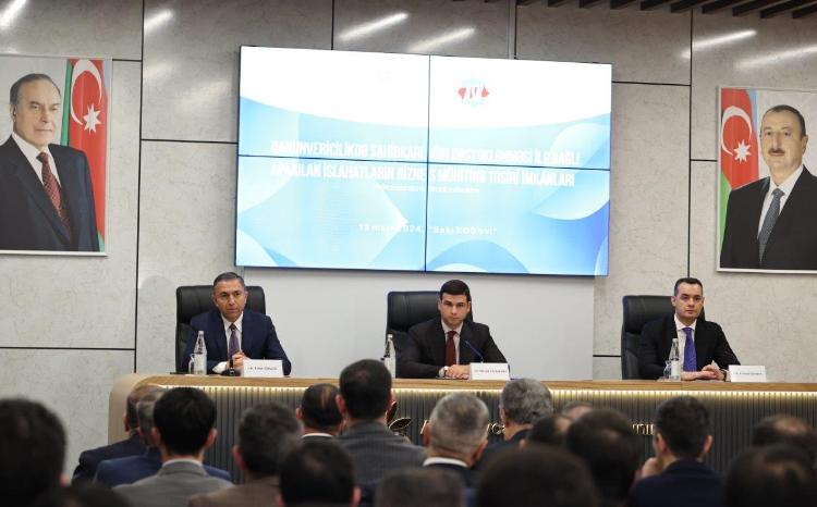 Qanunvericilikdə sahibkarlığın dəstəklənməsi ilə bağlı aparılan islahatların biznes mühitinə təsirinə dair ictimai müzakirə keçirilib 