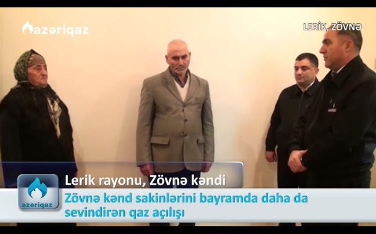 Zövnə kənd sakinlərini bayramda daha da sevindirən qaz açılışı - VİDEO