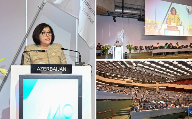 Sahiba Gafarova Delivers a Speech at 148 Inter-Parliamentary Union Assembly 