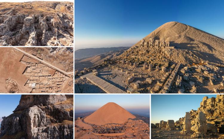 Nemrut dağındakı monumental heykəllər arasında möhtəşəm gün doğumu 