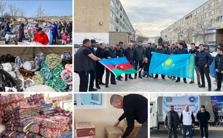 Azərbaycan diasporu Qazaxıstanda yardım kampaniyasında iştirak edir 