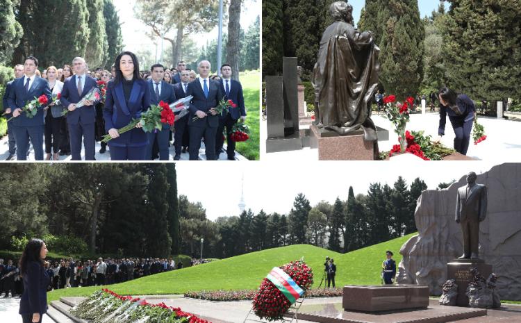 Ombudsman Səbinə Əliyeva və Aparatın kollektivi Ümummilli Lider Heydər Əliyevin xatirəsini yad ediblər 