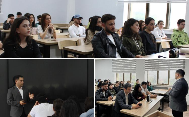 "ASAN xidmət"in İctimaiyyətlə əlaqələr şöbəsinin müdiri BDU-nun Jurnalistika fakültəsinin qonağı olub 