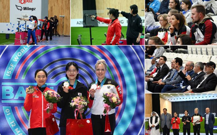 Qadınlar arasında 25 metr məsafəyə tapançadan atəş açmada medalçılar müəyyənləşib 