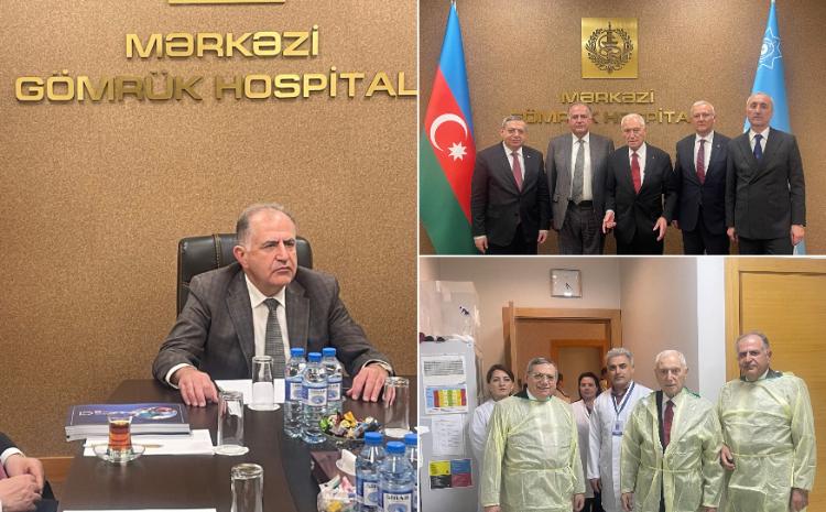 Türkiyənin Başkent Universitetinin qurucusu Mehmet Haberal Mərkəzi Gömrük Hospitalını ziyarət edib 