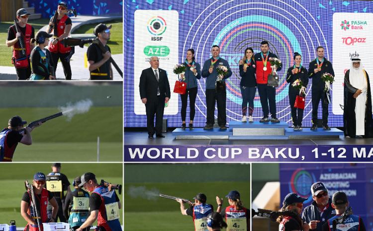 Qarışıq komanda növündə stend atıcılığının dairəvi stend növü üzrə final yarışları keçirilib 