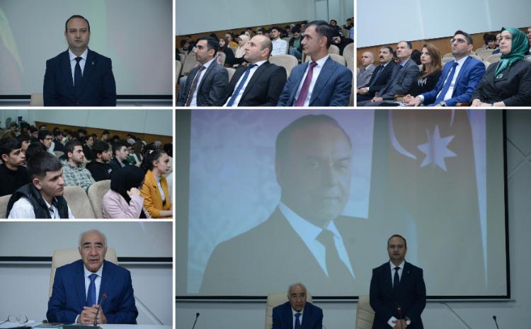 Aİİ-də Ulu Öndərin 101 illiyi münasibətilə tədbir keçirilib 
