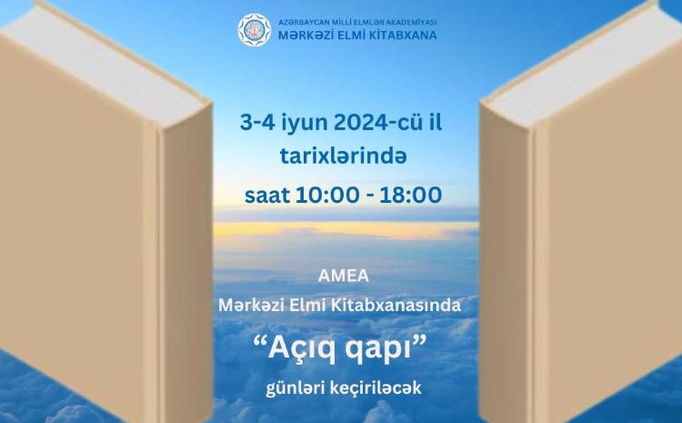 Mərkəzi Elmi Kitabxana kitabsevərləri “Açıq qapı” günlərinə dəvət edir 