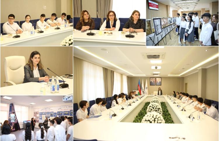 Director and pupils of School No. 317 visit Baku Higher Oil School 