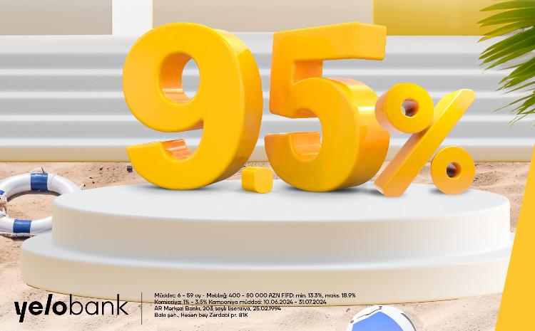 Летний кредит от Yelo Банка под 9,5% годовых! 