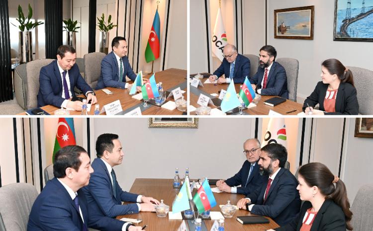 SOCAR-ın prezidenti Qazaxıstanın ölkəmizdəki səfiri ilə görüşüb 