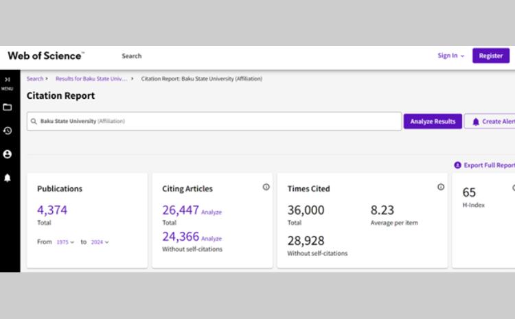 Индекс Хирша БГУ достиг 65 