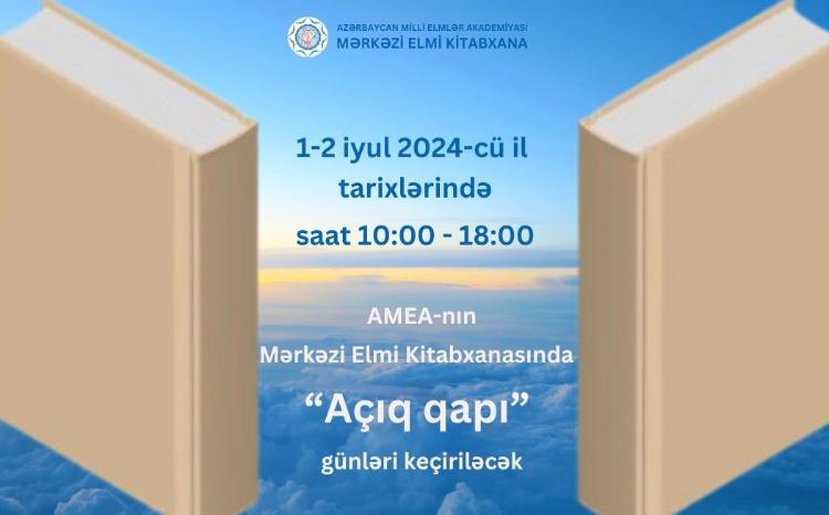 Mərkəzi Elmi Kitabxana kitabsevərləri “Açıq qapı” günlərinə dəvət edir 