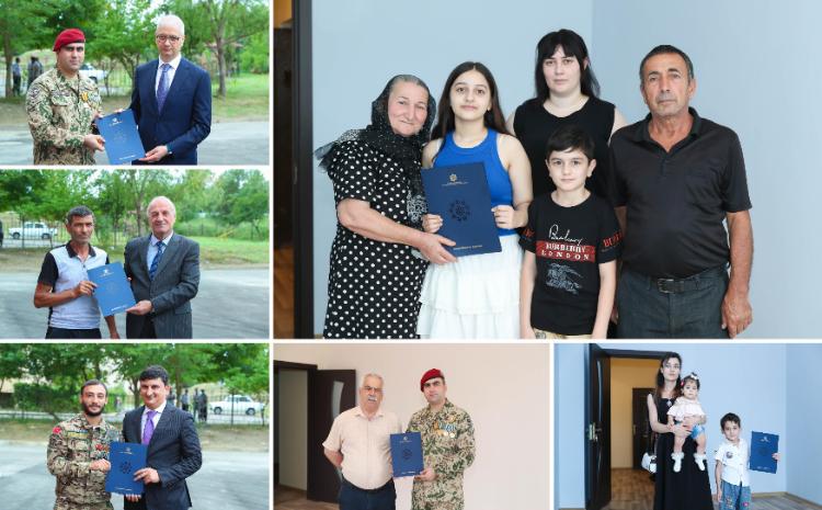 Şəhid ailələri və müharibə ilə əlaqədar əlilliyi olan şəxslərə daha 200 mənzil verildi 