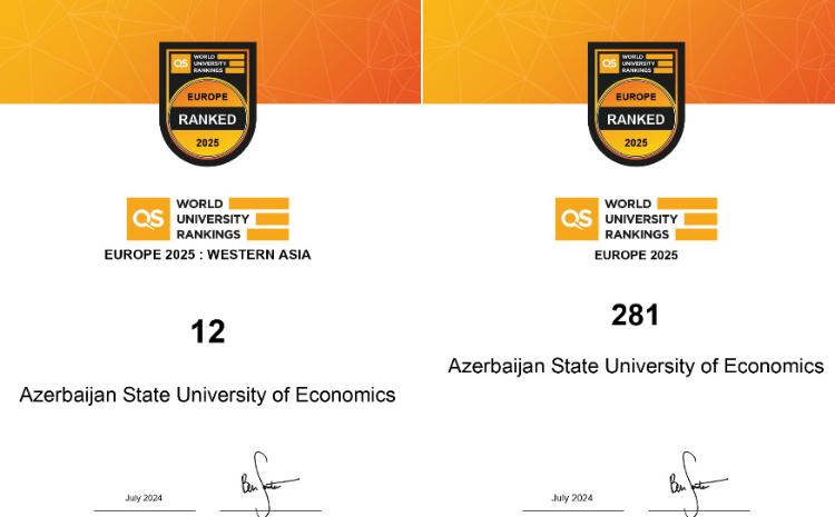 UNEC в рейтинге «QS Европа 2025» первый в стране 