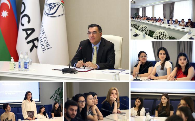 Эльмар Гасымов встретился со студентами, которые будут учиться за рубежом в рамках программы обмена 