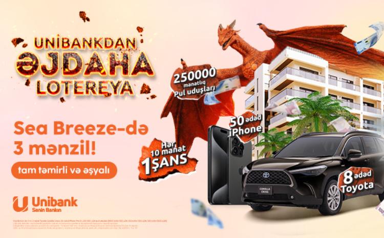 Unibankın “Əjdaha” lotereyasının ilk tirajının qalibləri 30 avqustda məlum olacaq 