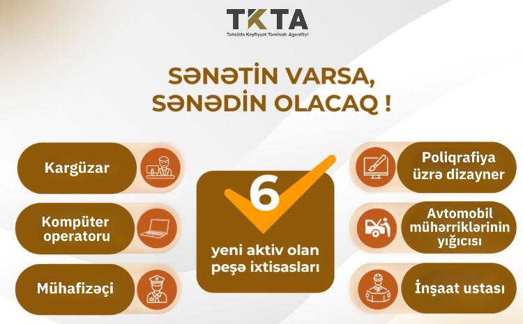 Təhsildə Keyfiyyət Təminatı Agentliyi 6 yeni peşə ixtisasını qiymətləndirdi 