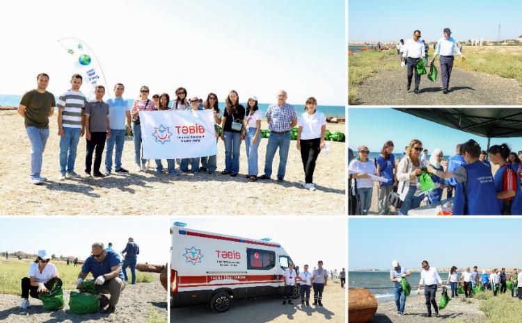 Ümumrespublika Təmizlik Marafonu çərçivəsində Xəzər dənizinin Hövsan sahili tullantılardan təmizlənib 